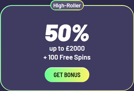 TuffPuff Casino 50% bonus tot £2000 + 100 free spins